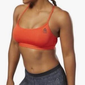 Reebok CrossFit Women's Orange Sports Bra L great! No pads